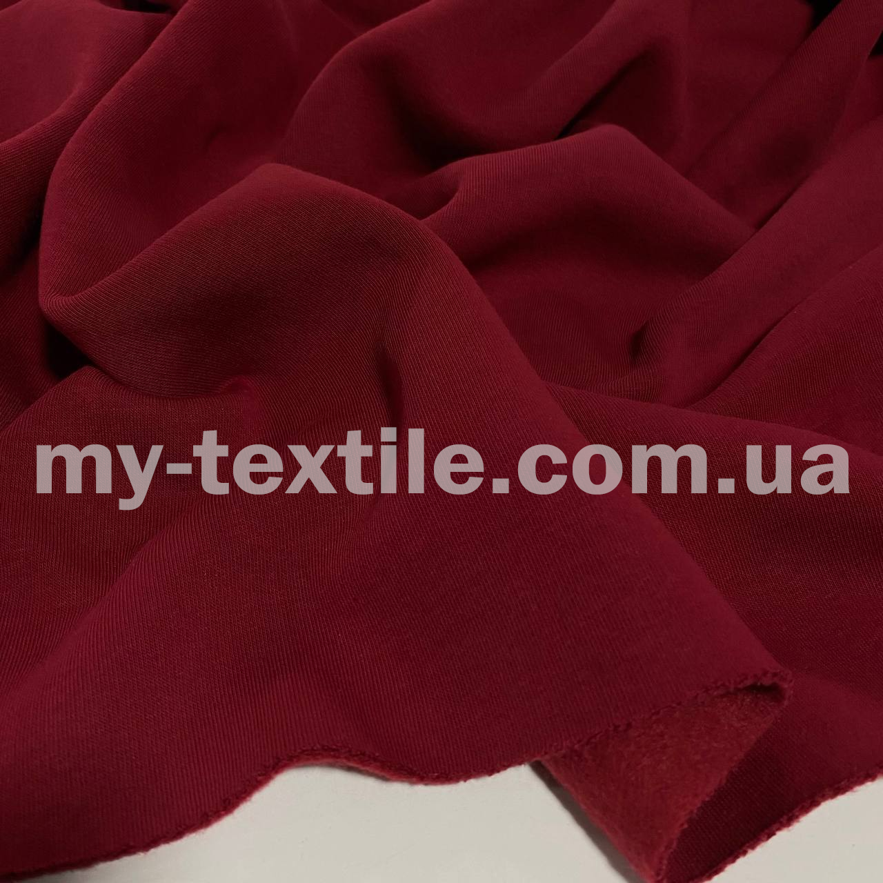 Трикотаж тринитка з начосом Пеньє Туреччина Бордовий С-27, фото 1