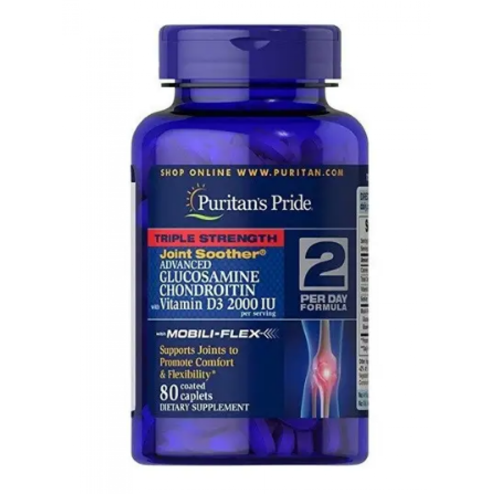 Triple Strength Glucosamine Chondroitin with Vitamin D3 - 80tabs
