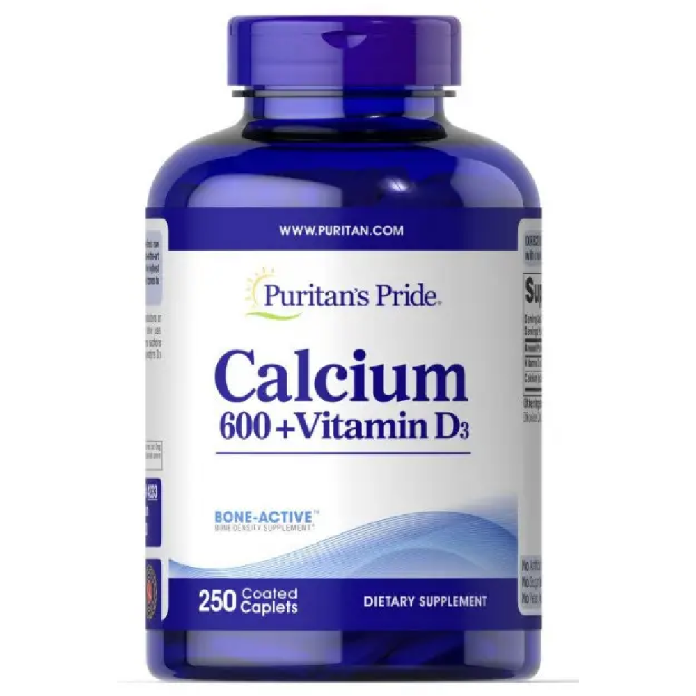 Calcium Carbonate 600mg + Vitamin D125 iu - 250 cap