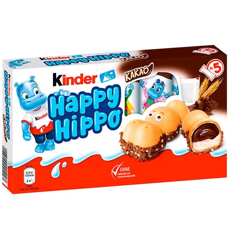 Батончики Kinder Happy Hippo 5шт (Какао)