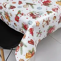 Новорічна Скатертина Клеєнка "Декорама" на флізеліновій основі. Ширина: 1,4 м