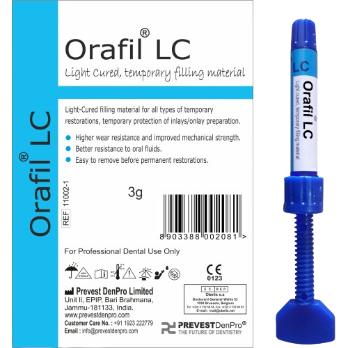 Orafil LC тимчасовий пломбувальний матеріал світлового затвердіння 1 шприц PREVEST DenPro, фото 1