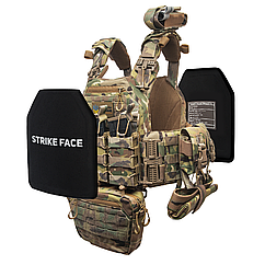 Бронежилет 6 класу захисту ShieldPro Armor Gen 1 + 9 підсумків Мультикам