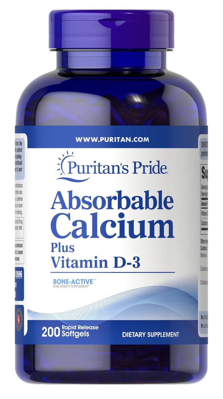 Absorbable Calcium 1200 mg Plus vitamin D3 2,5 mg - 200 Softgels