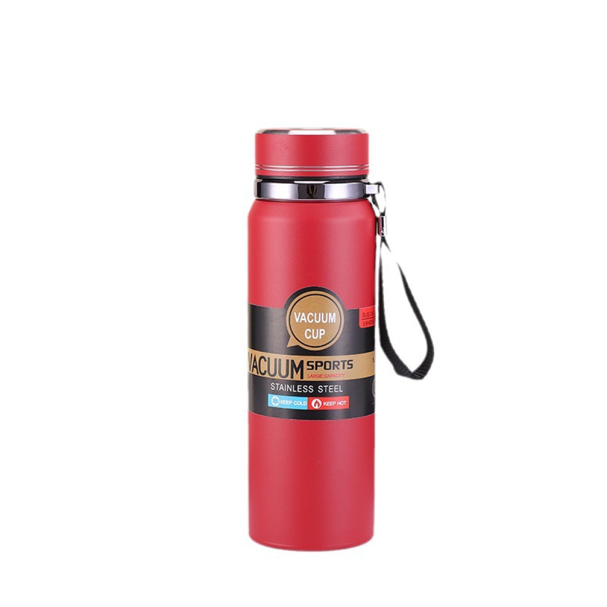 Термос Vacuum Sports з датчиком температури 1 л червоний HP-14-30R, фото 1