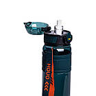 Пляшка для води Houo спортивна 1 літр з фліп кришкою темно-зелена HP-14-33GR, фото 2