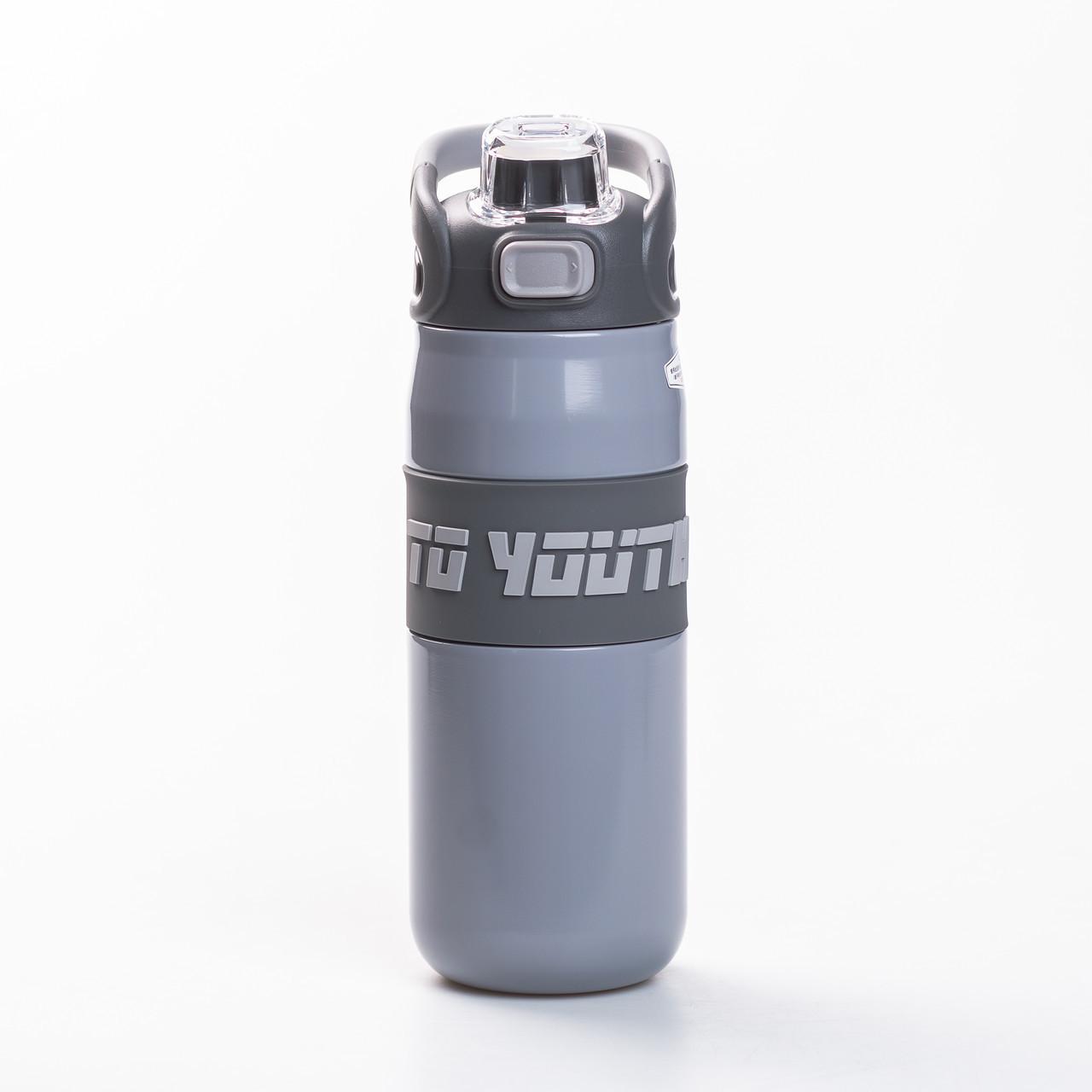 Термос спортивний з мундштуком 680 мл сірий HP-14-54G, фото 1