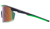 Окуляри захисні Pyramex PMXSPEC (green mirror) Anti-Fog, синьо-зелені дзеркальні лінзи в чорно-зеленій оправі, фото 6