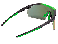 Окуляри захисні Pyramex PMXSPEC (green mirror) Anti-Fog, синьо-зелені дзеркальні лінзи в чорно-зеленій оправі, фото 7