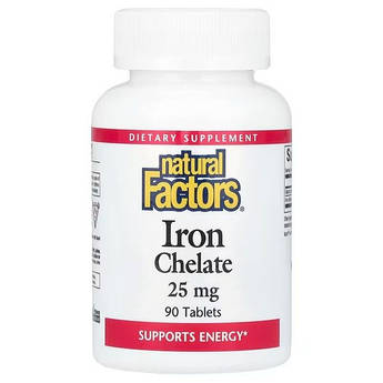 Natural Factors Iron Chelate 25 mg 90 таблеток
