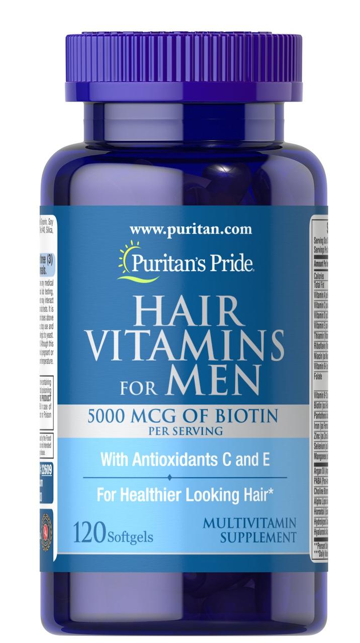 Men`s Hair Vitamins - 120 softgels