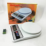 Ваги кухонні електронні Domotec SF-400 з LCD дисплеєм Білі до 10 кг, фото 6