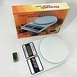 Ваги кухонні електронні Domotec SF-400 з LCD дисплеєм Білі до 10 кг, фото 7