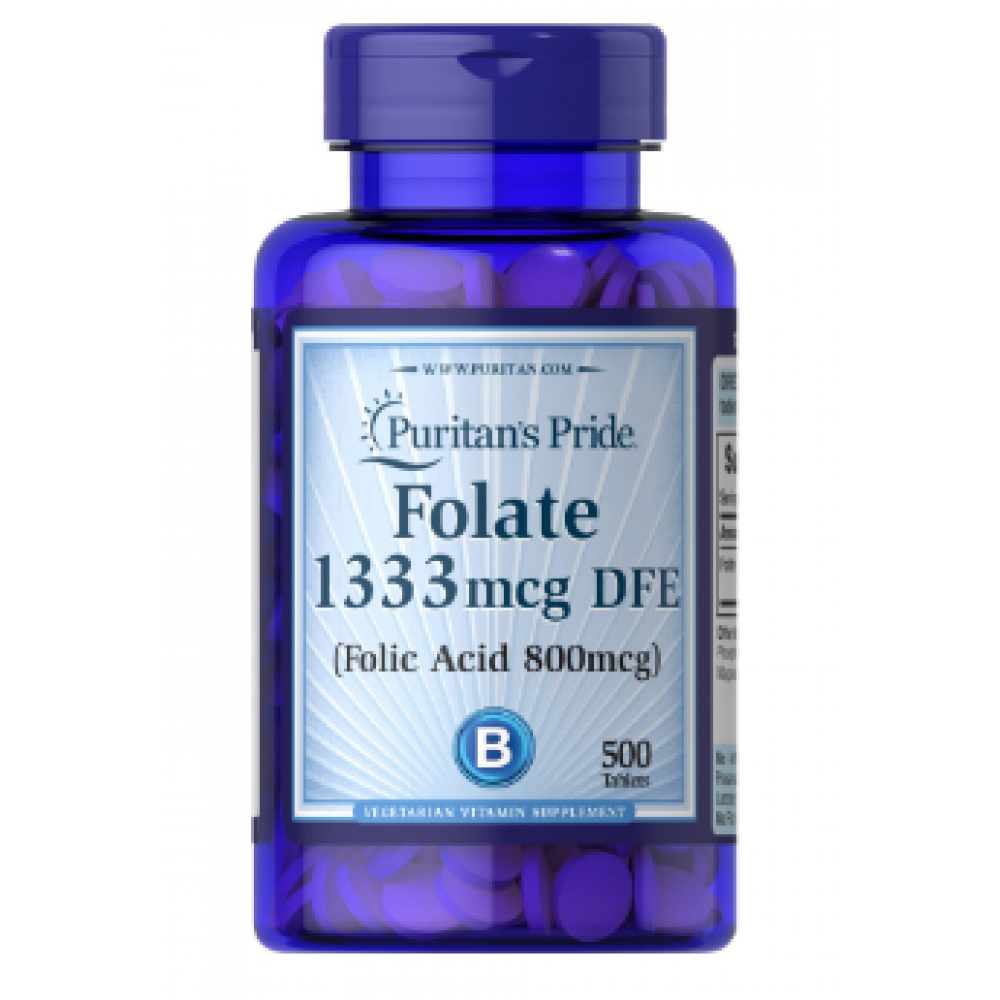 Folate 1333mcg DFE (Folic Acid 800 mcg) - 500 tabs