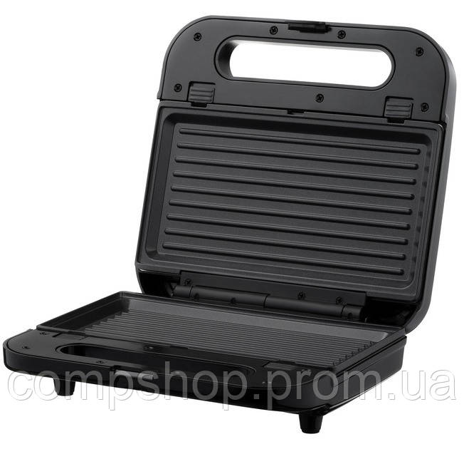 Сендвічмейкер Ardesto 700Вт, алюміній, 4 пластини, корпус-нержав.сталь/пластик, чорно-сріблястий (SM-H400S), фото 1