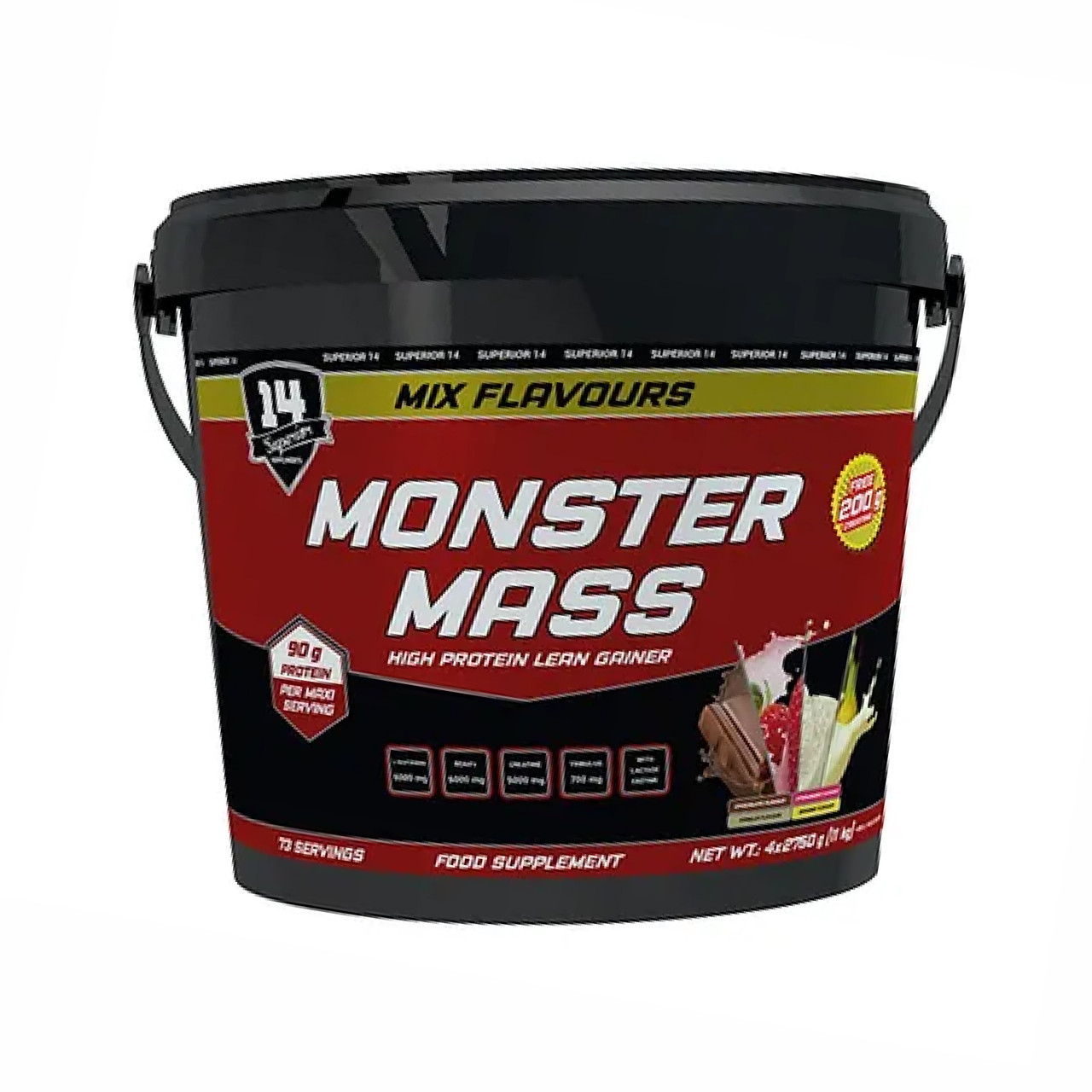 Monster Mass (4 mix flavours) - 11kg + 200mg creatine