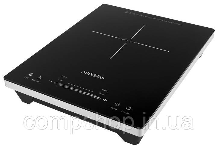 Плитка настільна Ardesto індукційна, комфорок - 1 на 1.8кВт, керування - сенсорне, таймер, boost, чорний, фото 1