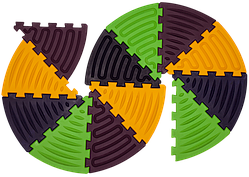 Масажний килимок Ортек Пазли Трикутники 12 елементів