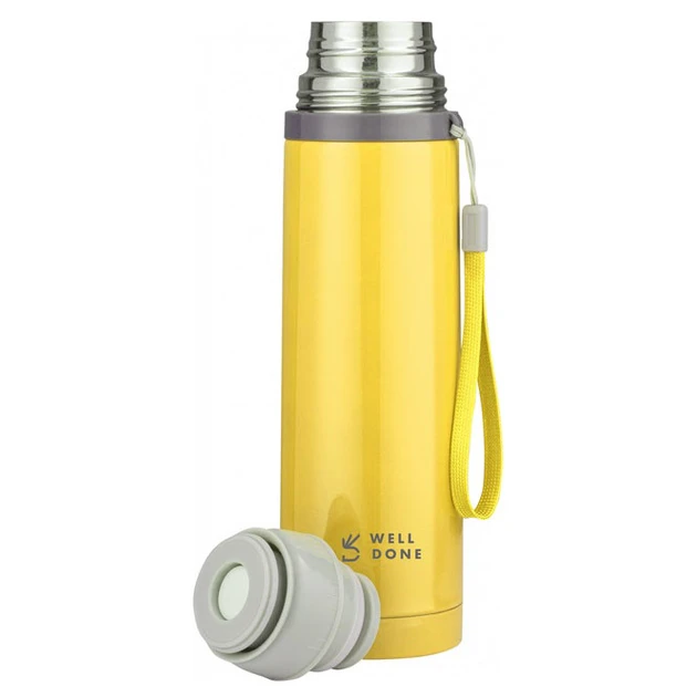 Термос вакуумний Well Done 350 мл жовтий, фото 1