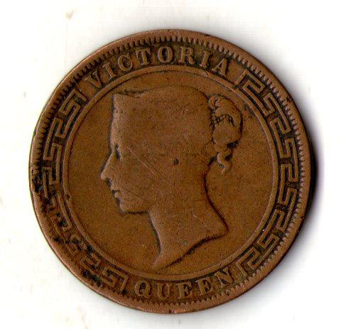 Цейлон Королева Вікторія 5 центів 1870 рік мідь №1684