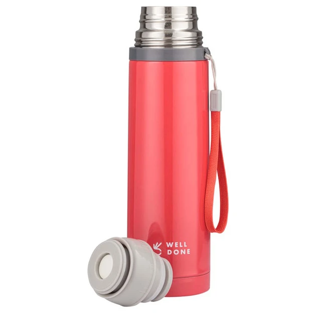 Термос вакуумний Well Done 350 мл червоний, фото 1
