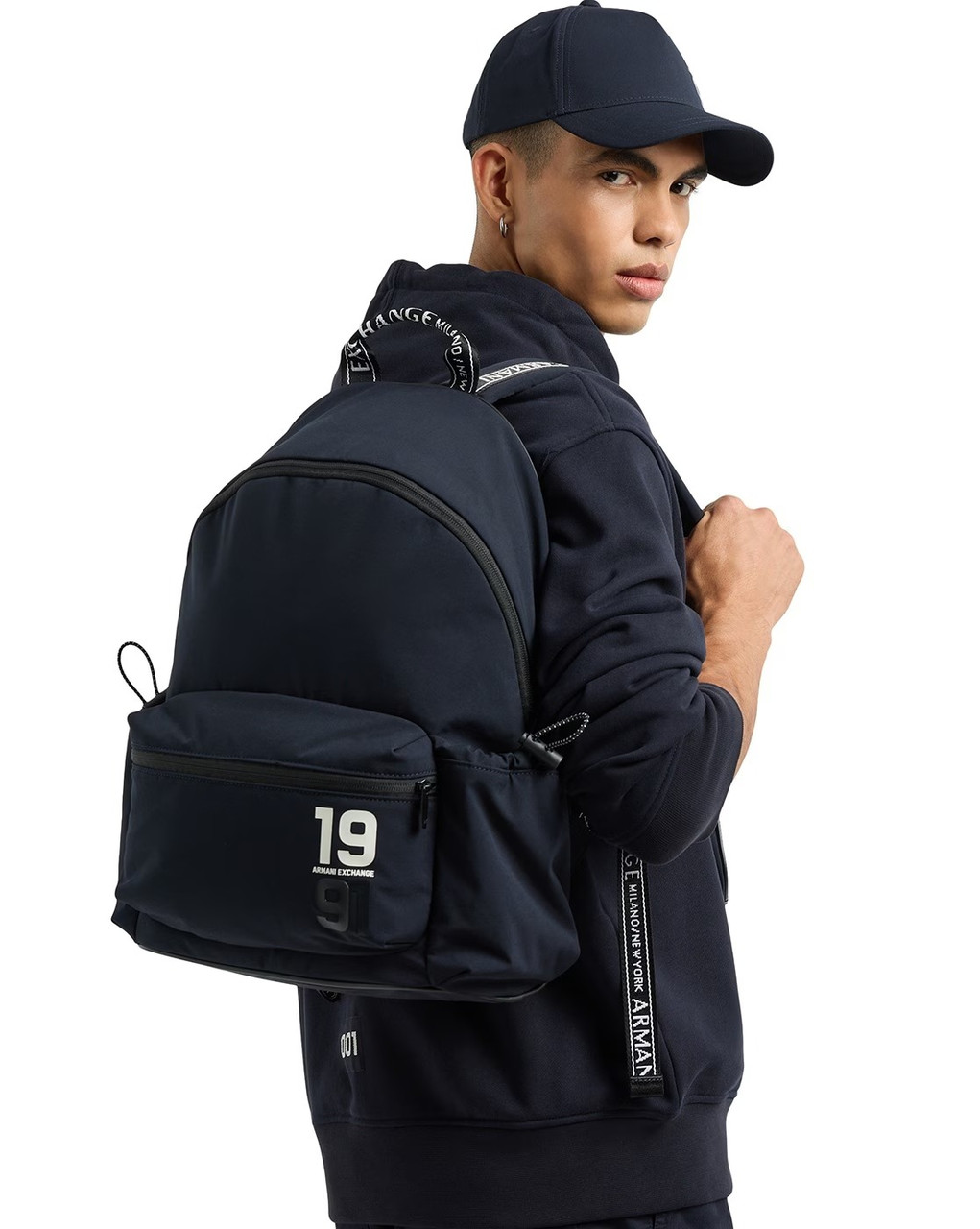 Рюкзак Armani Exchange з логотипом 1159817992 (Синій One size)