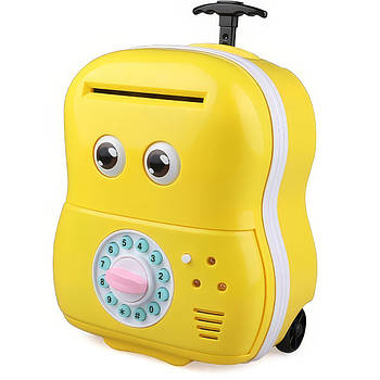 Сейф-скарбничка зі звуковими та світловими ефектами Валіза 363-9A  Дитяча скарбничка з унікальним дизайном