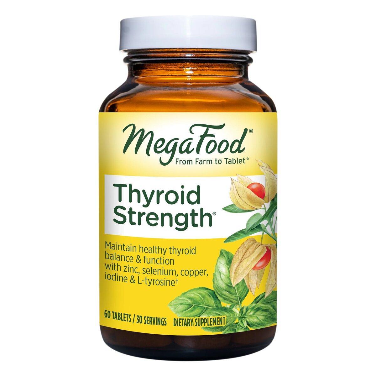 Сила щитоподібної залози, Thyroid Strength, MegaFood, 60 таблеток, фото 1