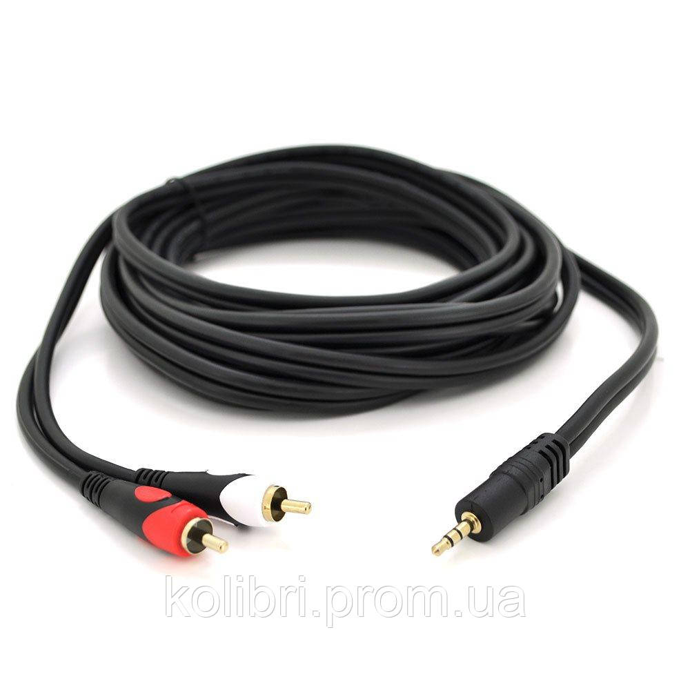 Кабель 3.5 мм Stereo Jack - 2хRCA Voltronic 3 м, бескислородная медь ...