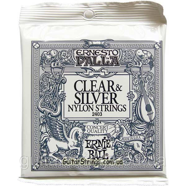 Струны Ernie Ball 2403 Ernesto Palla Nylon Clear & Silver Normal Tension