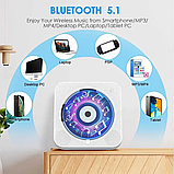 Портативний CD-плеєр Bluetooth настінний CD-плеєр KC-806 з динаміками HiFi, фото 4