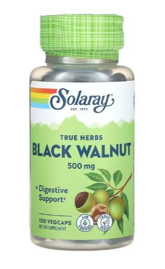 Біодобавка Solaray® True Herbs Black Walnut 500 mg 100 VegCap Capsules