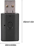 USB Bluetooth 5.0 аудіоприймач, бездротовий аудіоадаптер, RX + TX, управління однією кнопкою, портативний AUX аудіоадаптер, фото 6