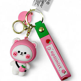 Брелок Ведмедик персик