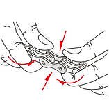 Ланцюг велосипедний КМС Z-1 (Чорний), фото 5