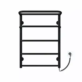 Рушникосушарка електрична Deffi Стандарт з полицею 500x700 правий, 100 Вт, чорний