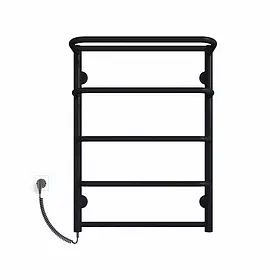 Рушникосушарка електрична Deffi Стандарт з полицею 500x700 лівий, 100 Вт, чорний