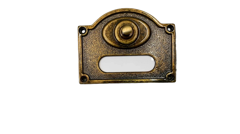 Табличка для дзвінка із зістареної латуні 12х9 см Stilars Італія 131341, фото 1