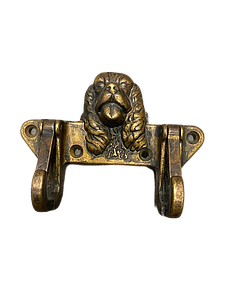 Гачок подвійний "Собака" із зістареної латуні 13*10 см Stilars Італія 131717