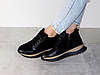 Кросівки зимові шкіряні жіночі стильні чорні 41р, фото 8