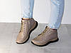 Кросівки зимові шкіряні жіночі стильні бежеві, фото 5