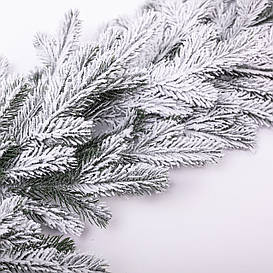 Хвойна лита гірлянда 2 м засніжені гілки ялинки