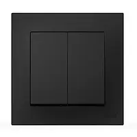 Вимикач 2 вбудований Milana GISelt, чорний G8022