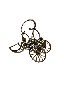 Підставка під пляшку, з коліщатками із зістареної латуні 36 х 31 см Stilars Італія 132025