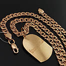 Позолочена срібна цепочка і ладанка святий Миколай. Чоловічий ланцюжок бісмарк і кулон іконка позолота 585, фото 6