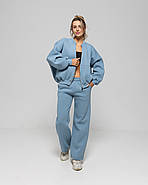 Жіночий теплий спортивний костюм світшот-oversize та штани, фото 3