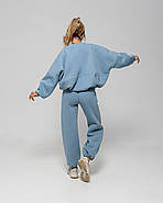Жіночий теплий спортивний костюм світшот-oversize та штани, фото 6