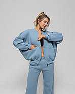 Жіночий теплий спортивний костюм світшот-oversize та штани, фото 9