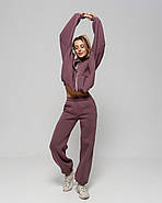 Жіночий теплий спортивний костюм світшот-oversize та штани, фото 7