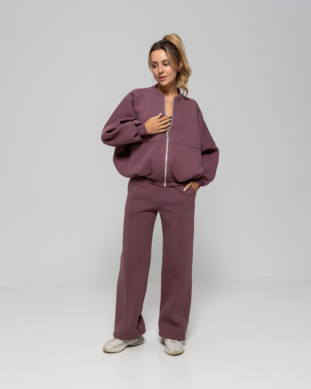 Жіночий теплий спортивний костюм світшот-oversize та штани